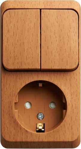 Блок накладной Systeme Electric Этюд Дача розетка 1-м.+выключатель 2-кл. бук фото Блок накладной Systeme Electric Этюд Дача розетка 1-м.+выключатель 2-кл. бук картинка